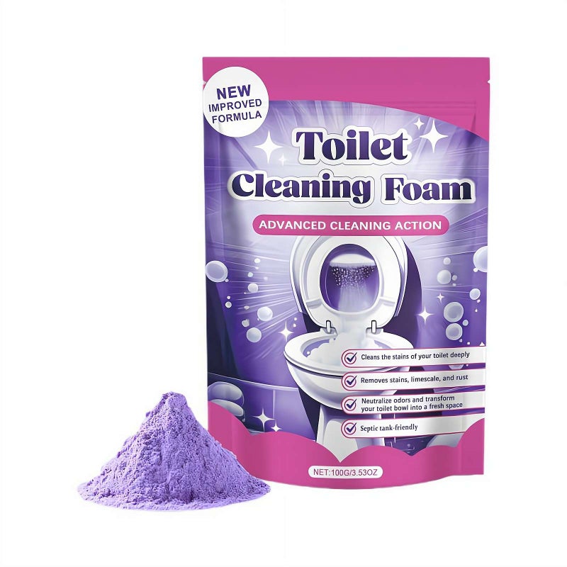 Toilet Cleaner, Toilet Cleaning Foam - Deep Cleaning Formula for Stubborn Stains, Limescale & Rust, Multi-Surface Foam Cleaner for Bathroom, Tub & Tile - Image 1